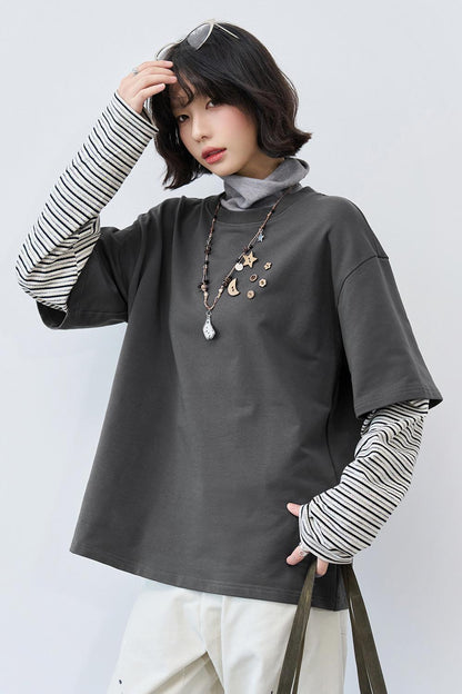 Gravity Patchwork Color-Blocked Top