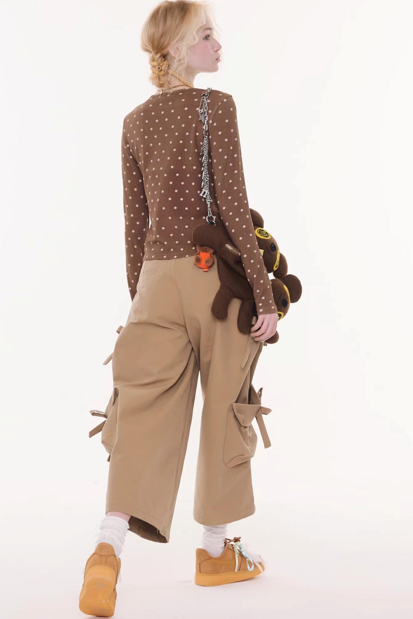 Polka Dot Rabbit Print Top