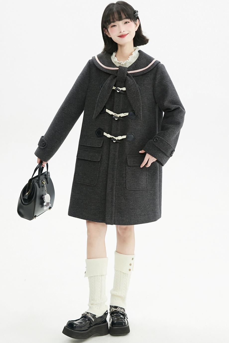 ストラクチャードウールブレンドコート