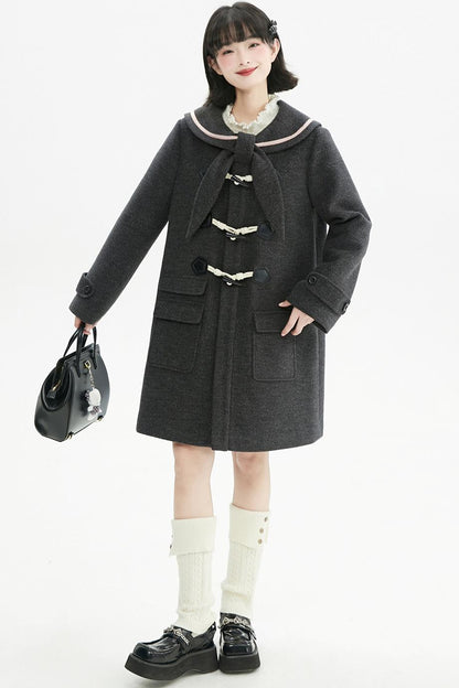 ストラクチャードウールブレンドコート