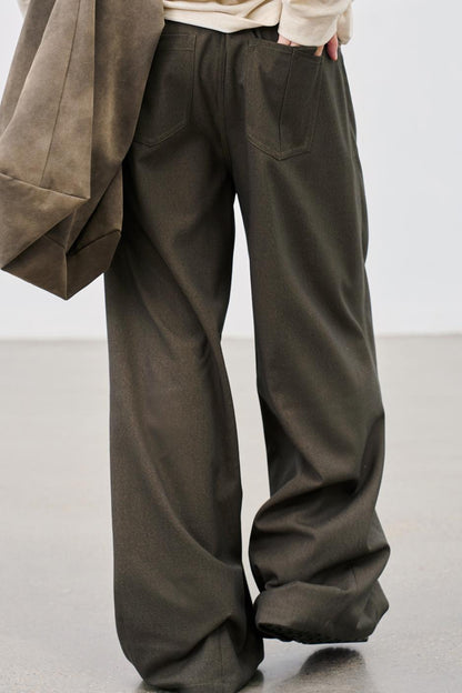 ソリッドドレーピーロングパンツ