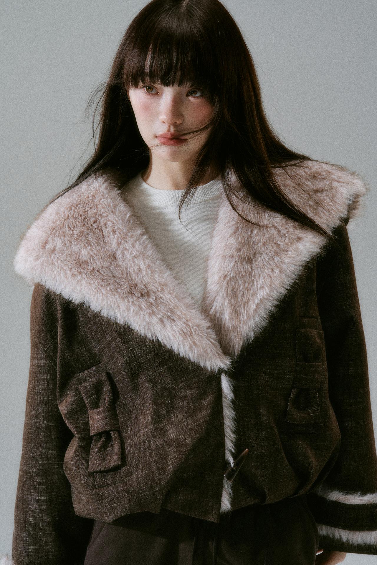 Big Fur Collar Mode Jacket
