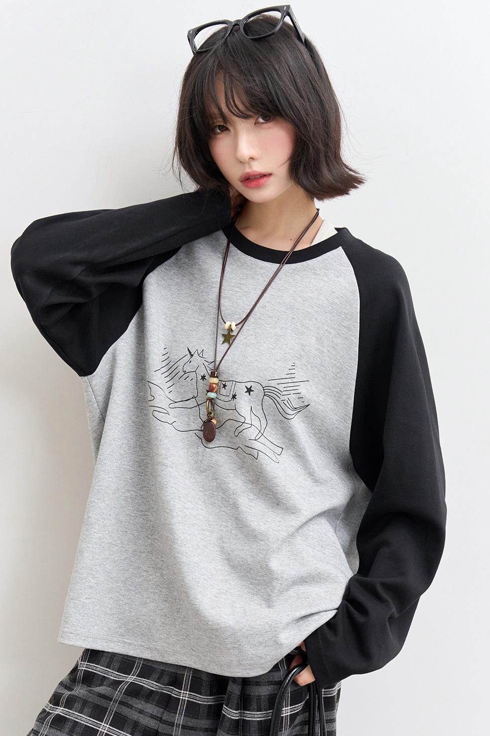 グラビティカラーブロックトップス