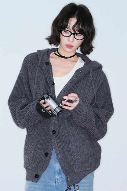 Gravity Knitted Hooded Jacket