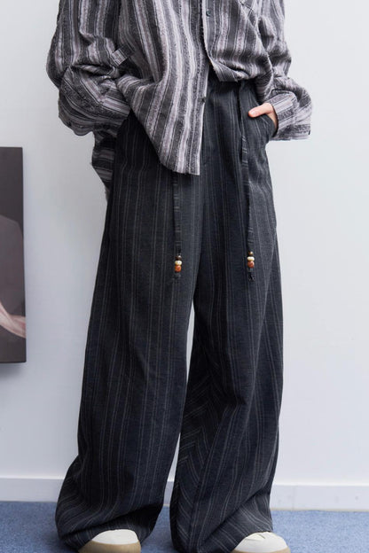 Retro Stripe Wide Pants