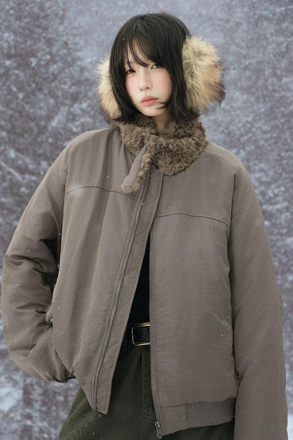 ミニマリストプラッシュコットンジャケット