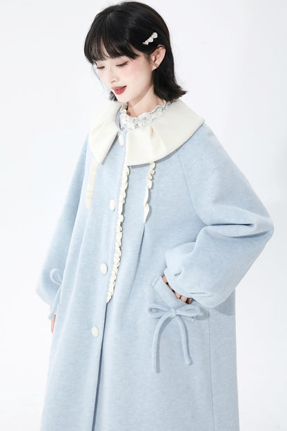 ロータスリーフカラ―ウールンコート