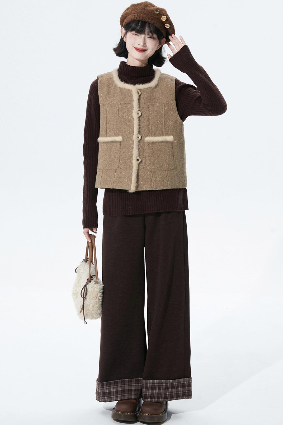Oatmeal Speckled Woollen Vest
