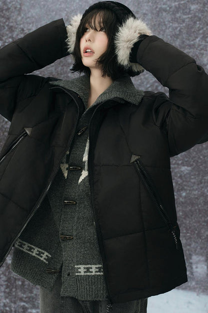 Wool padded winter coat