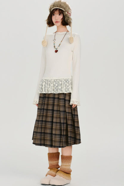 レトロレースレイヤートップ