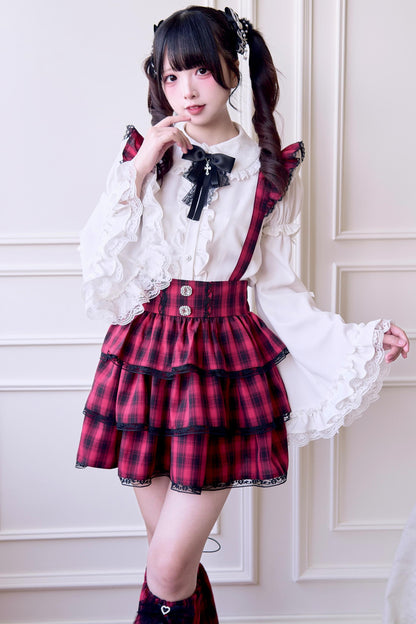 サブカル地雷ビブスカートセットアップ