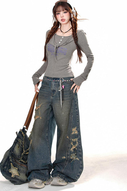 Retro Variant Wide Leg Jeans