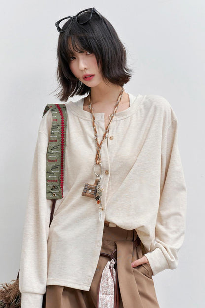 リバーシブルVネックカーディガン