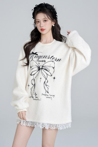 Ribbon Loose Lace Top