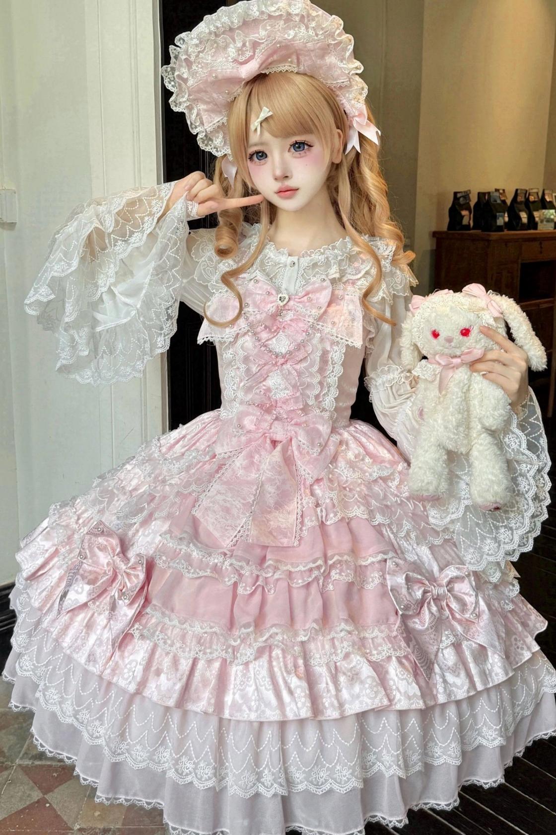 Doll Sweet Princess Lolita Dress + Bonnet
