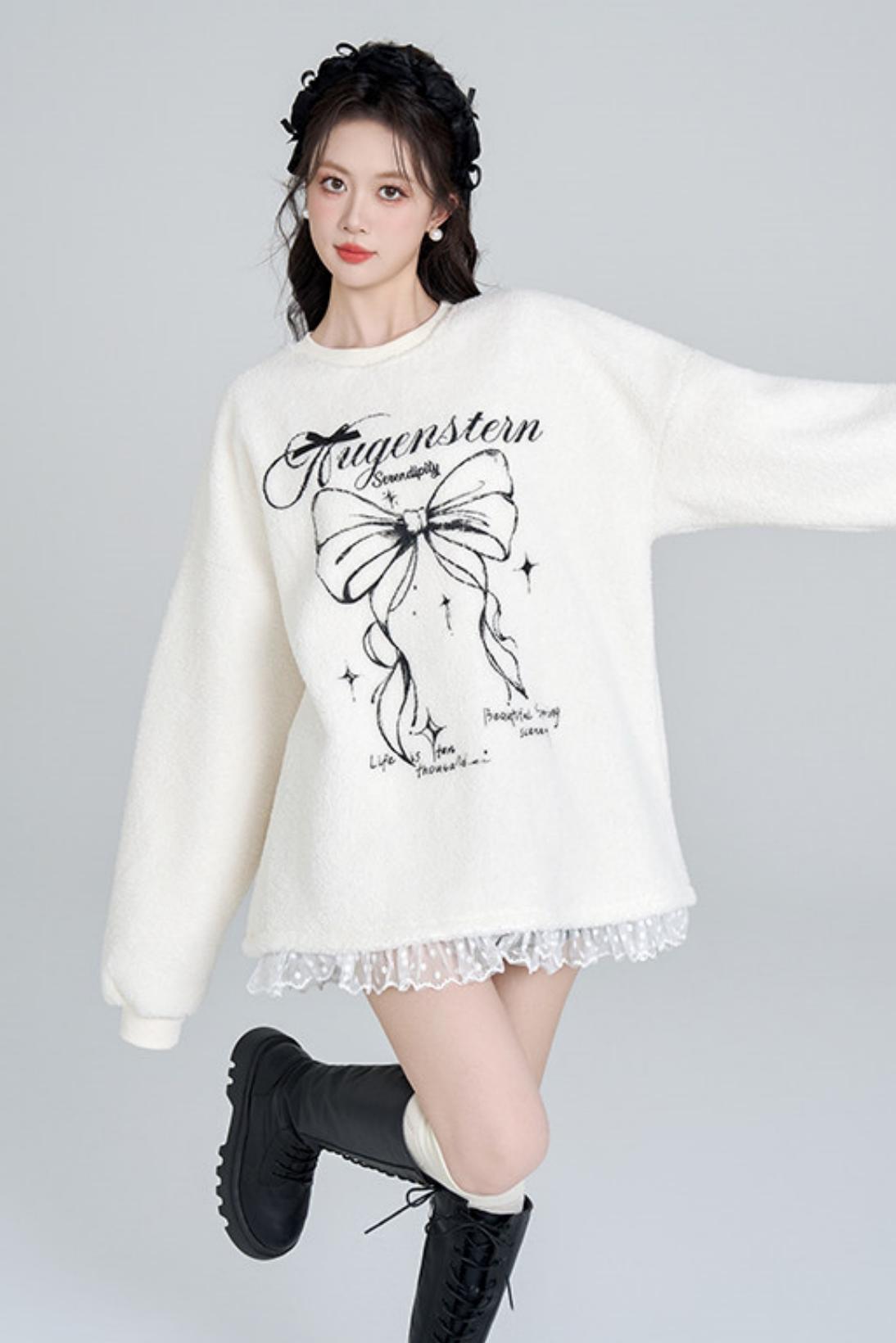 Ribbon Loose Lace Top