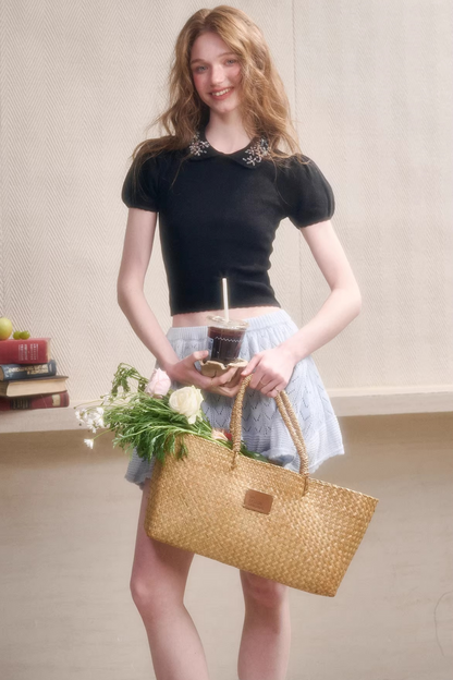 フローズンフラワーズタイトトップス