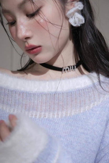 ホリデースノーフレークワンショルダートップス