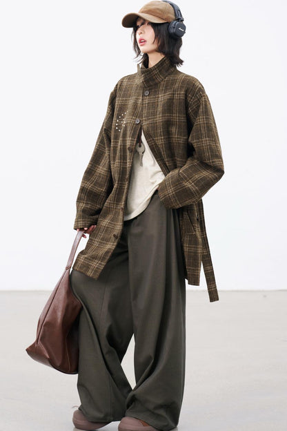 ソリッドドレーピーロングパンツ