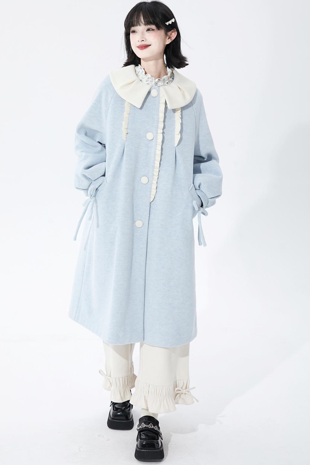 ロータスリーフカラ―ウールンコート