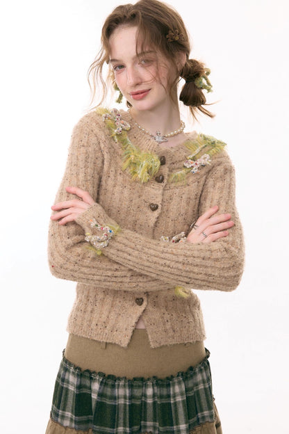 Mist Harbor Off-Shoulder Cardigan