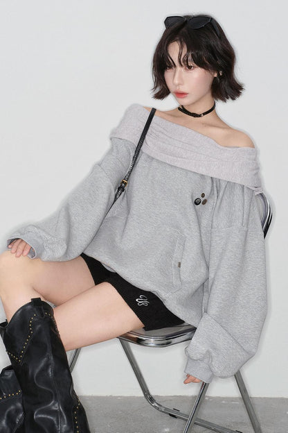 オフショルダールーズトップス