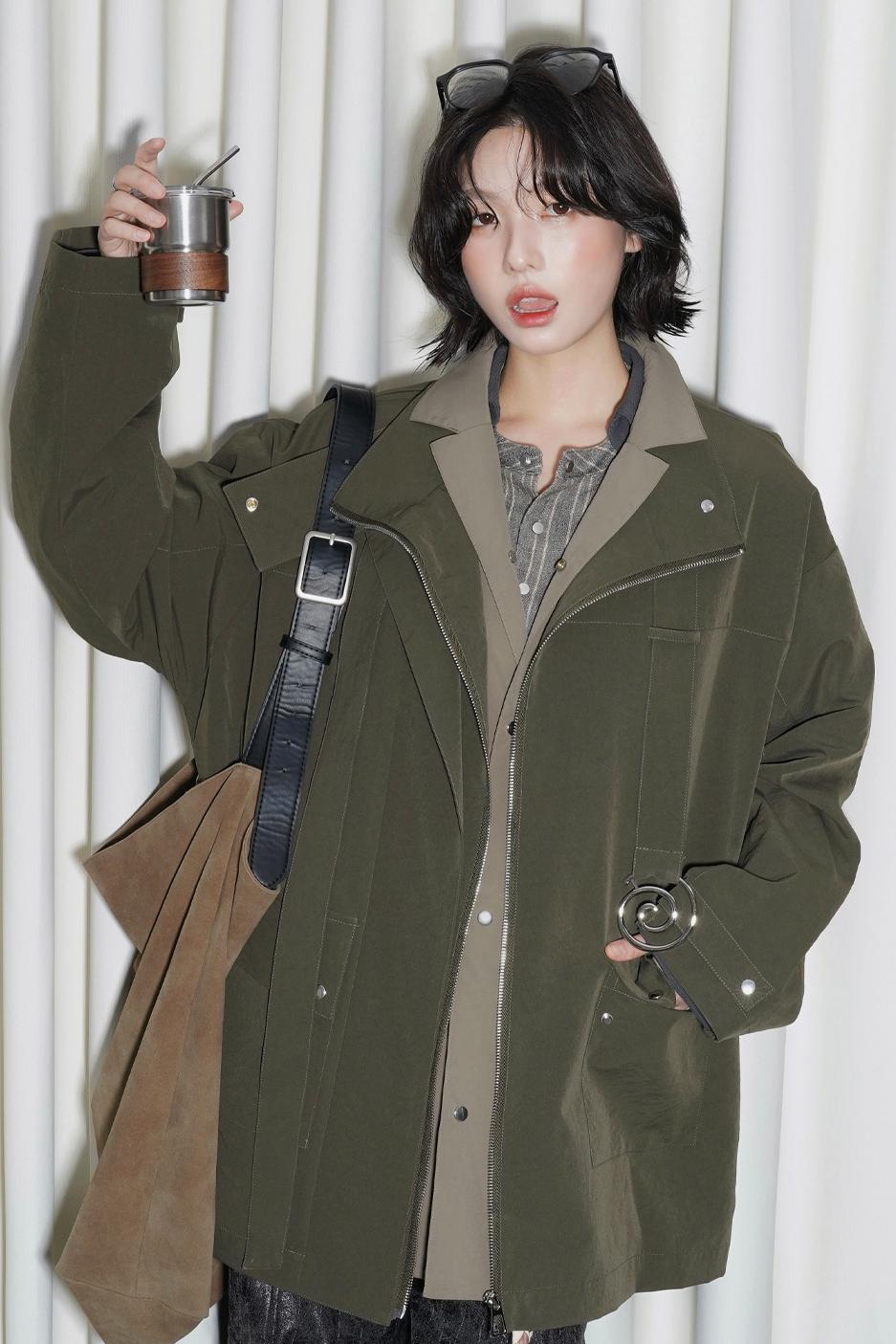 stand collar padded vest