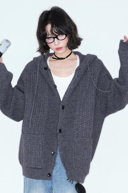 Gravity Knitted Hooded Jacket