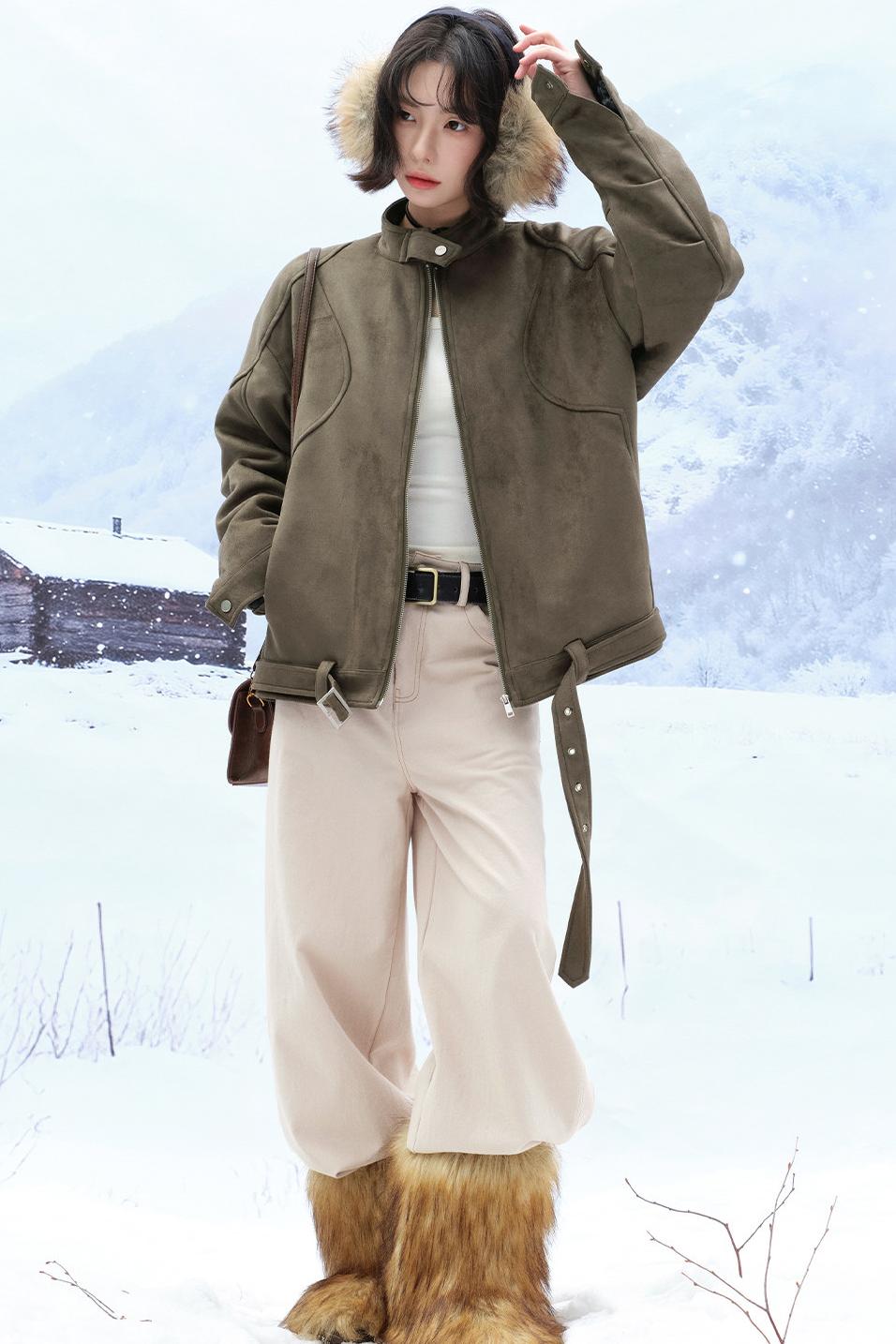 Gravity Suede Stand Collar Jacket