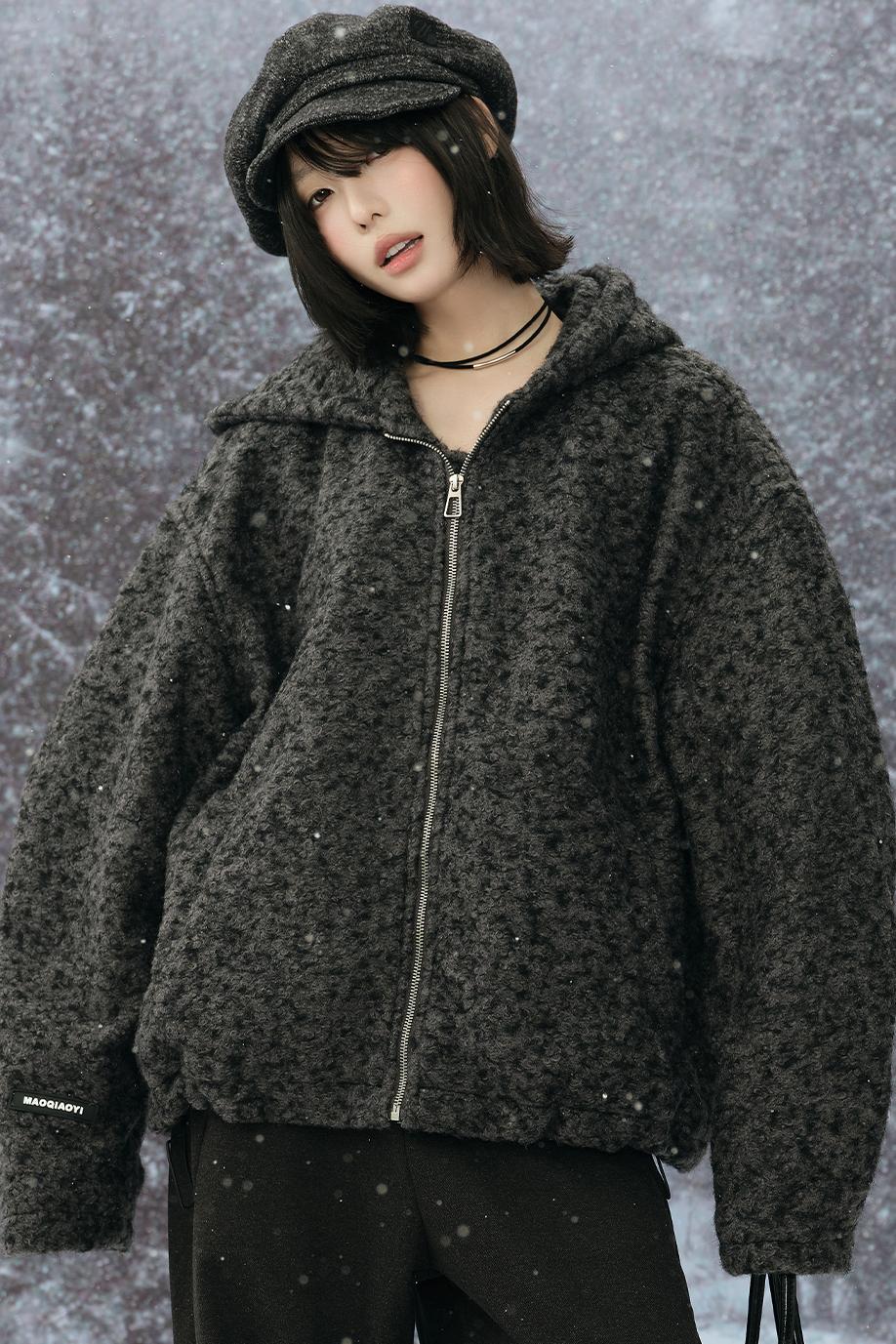 Hooded padded cotton jacket