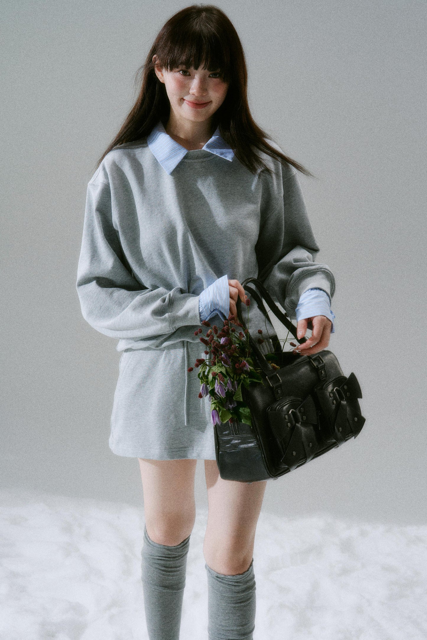 Loose Sweatshirt + Skirt