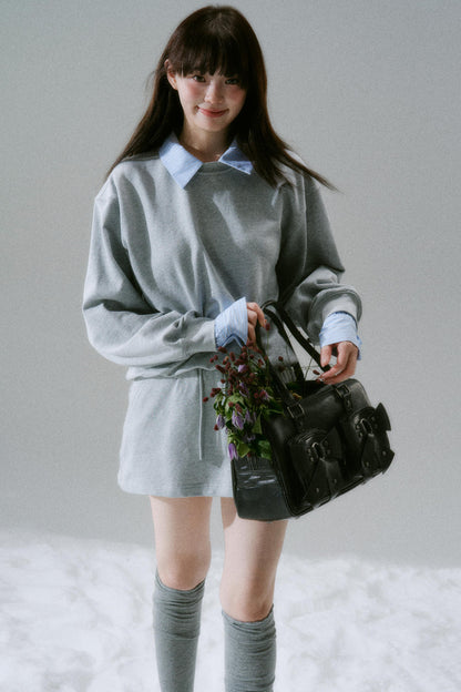 Loose Sweatshirt + Skirt