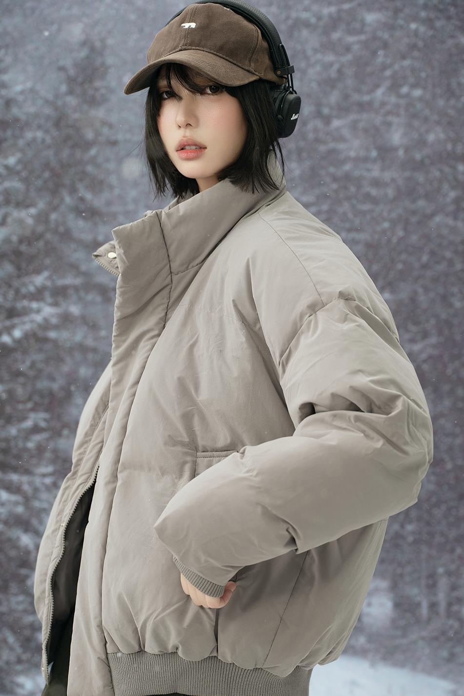 Stand collar padded jacket