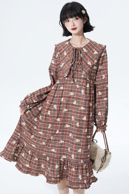 Checkered Puppy Collar Dress