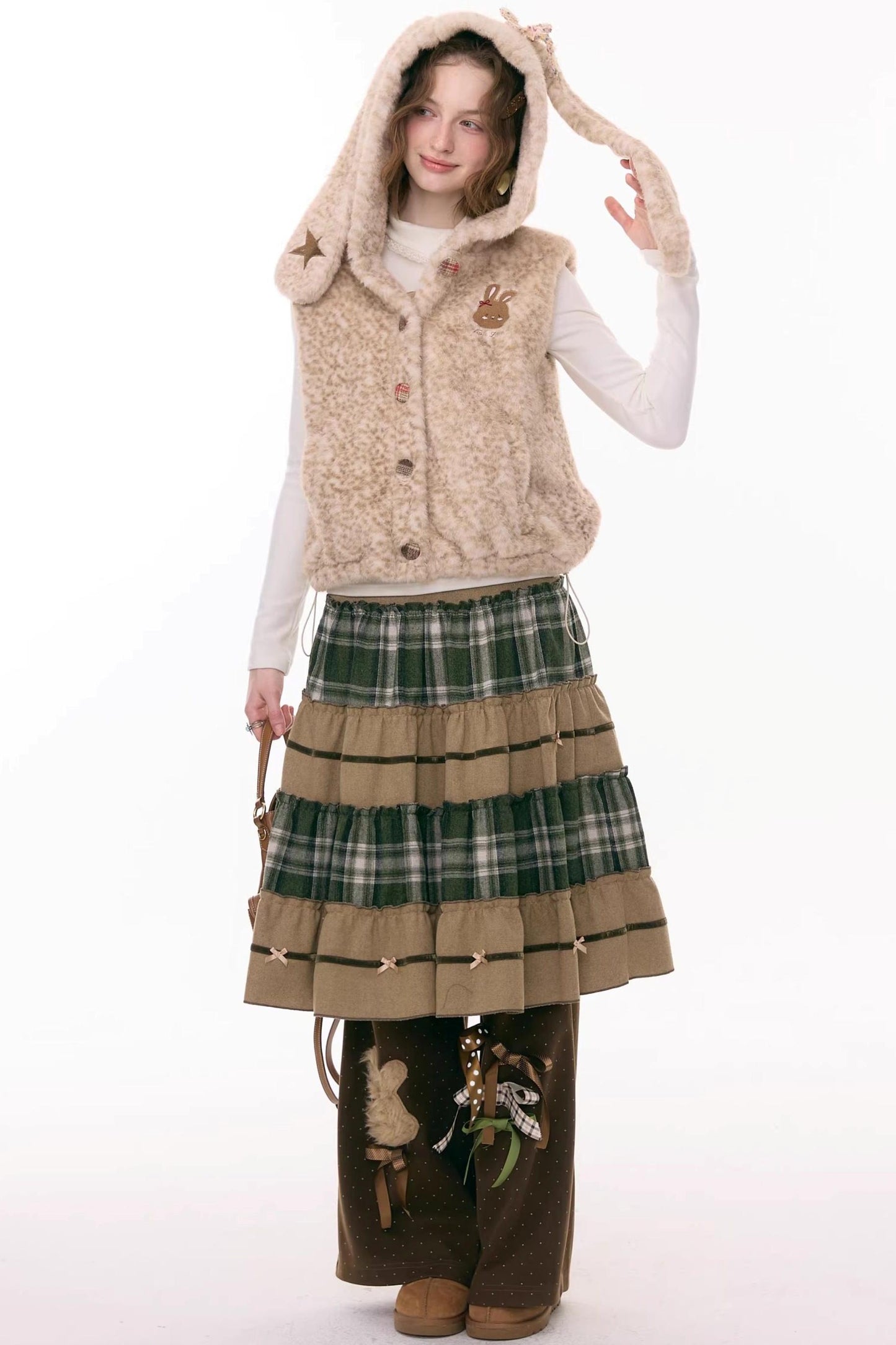 Faux Fur Rabbit Ear Vest