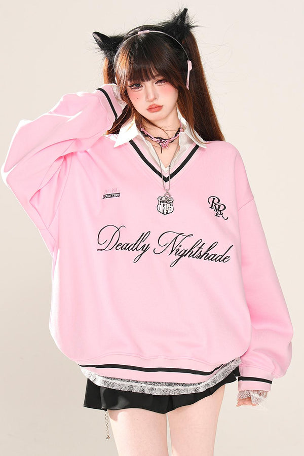 スレンダーVネックオーバートップス