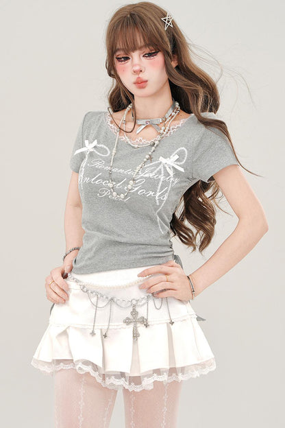 Spice Lace Drawstring T-Shirt