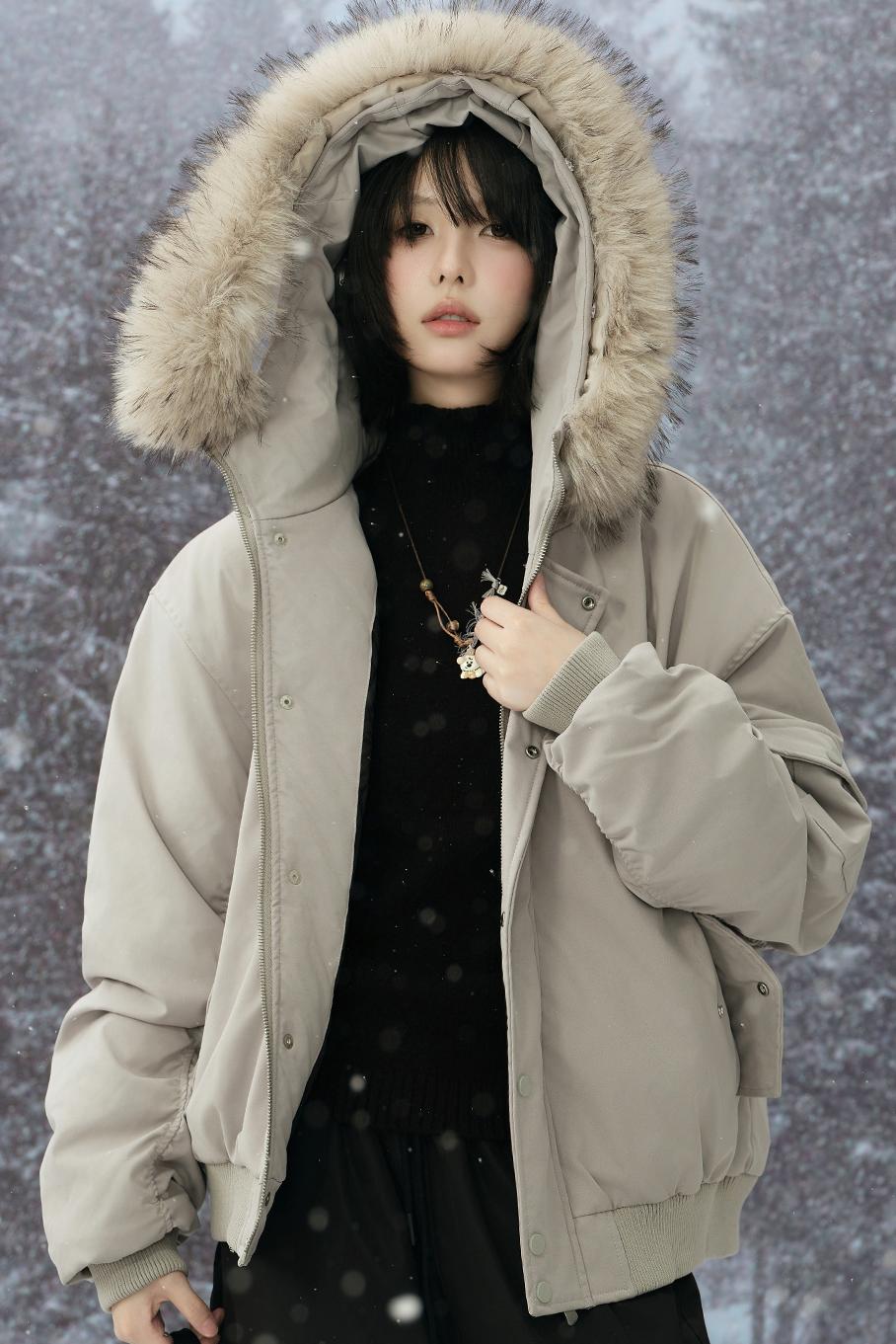 Fur Collar Hooded Winter Jacket