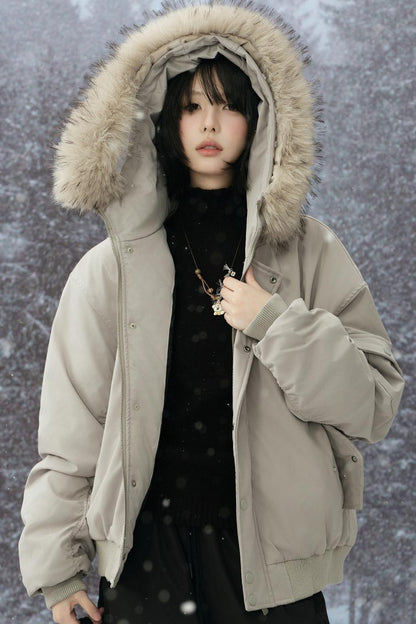 Fur Collar Hooded Winter Jacket