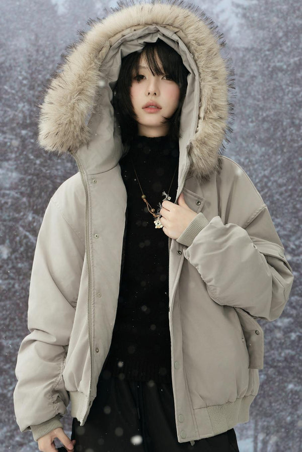 Fur Collar Hooded Winter Jacket