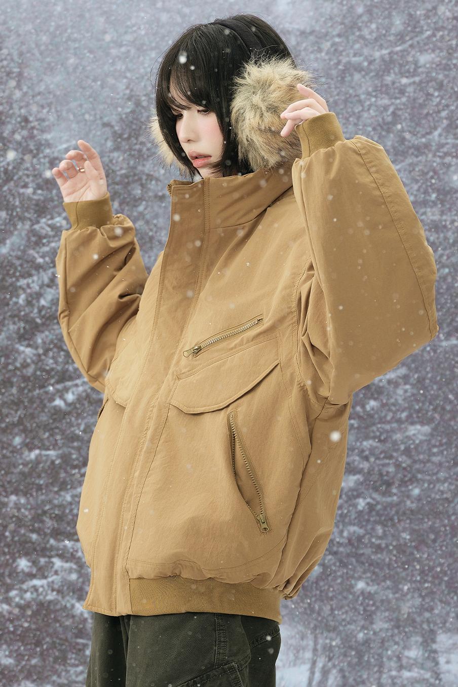 Cotton Padded Stand Collar Jacket