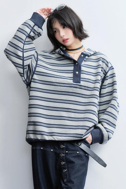 Hooded Pullover Casual Sweatshirt