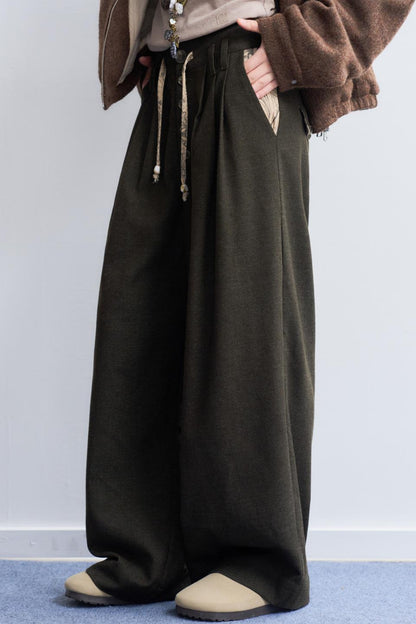 ミニマリストソリッドスラックスパンツ