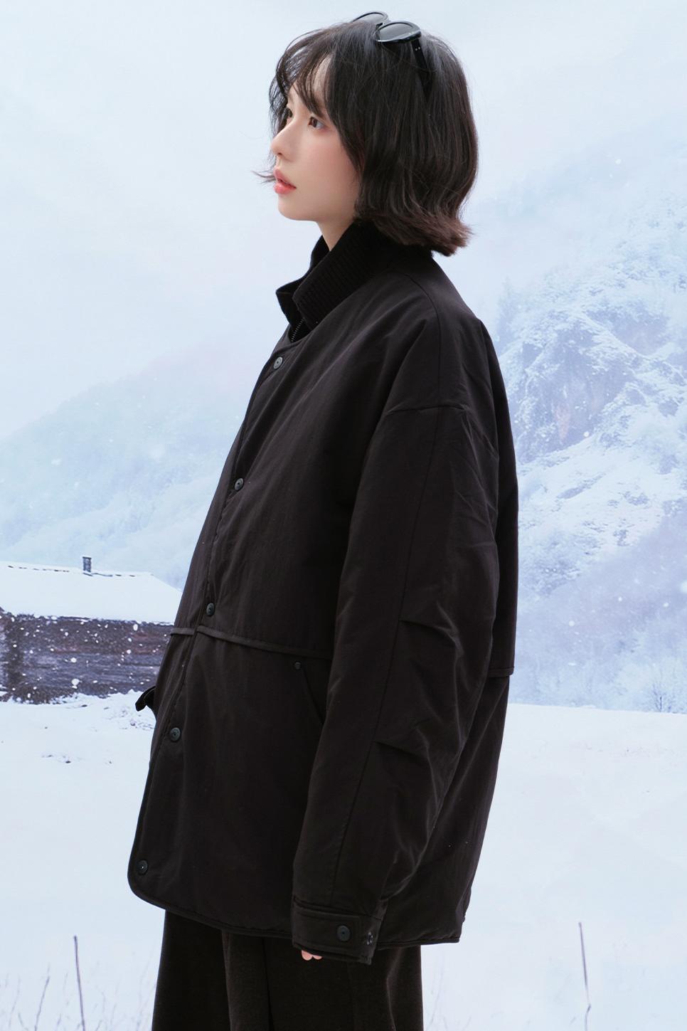 モードソリッドカラーダウンジャケット