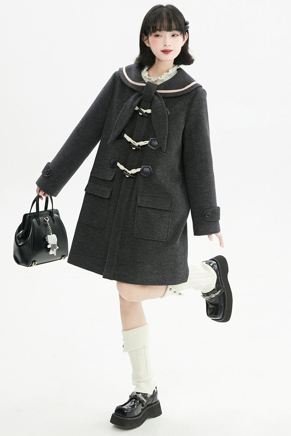 ストラクチャードウールブレンドコート