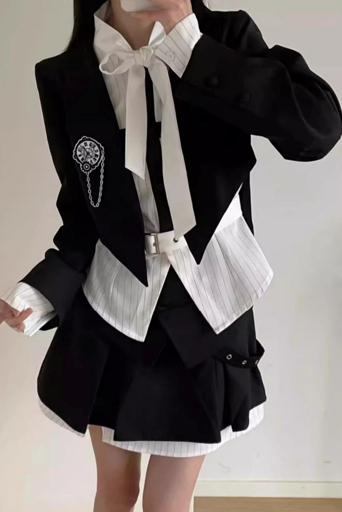 Savvia Striped College Suit Setup