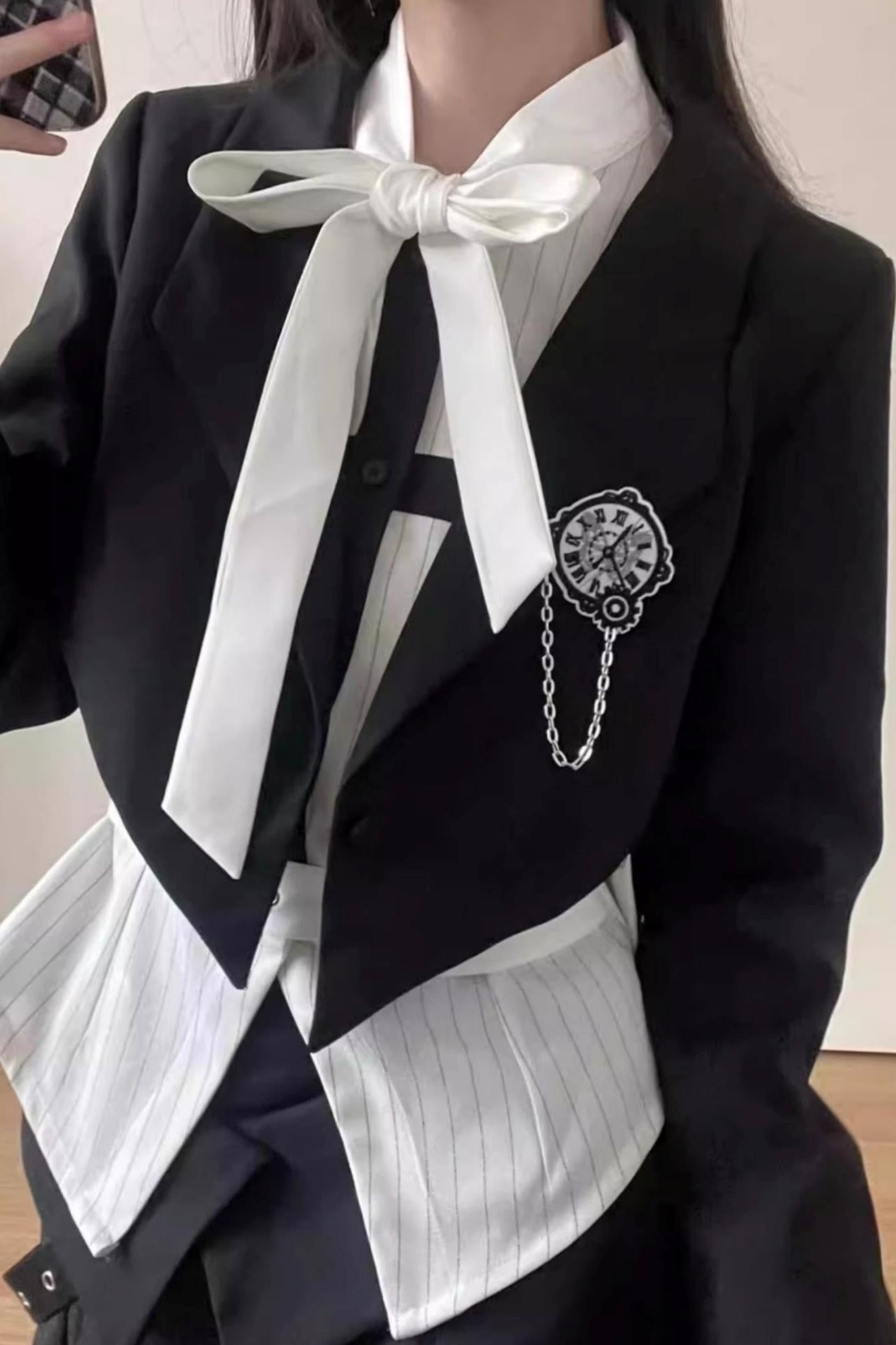 Savvia Striped College Suit Setup