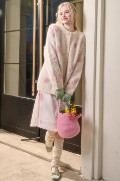 スイートレトロガーリーニットカーディガン