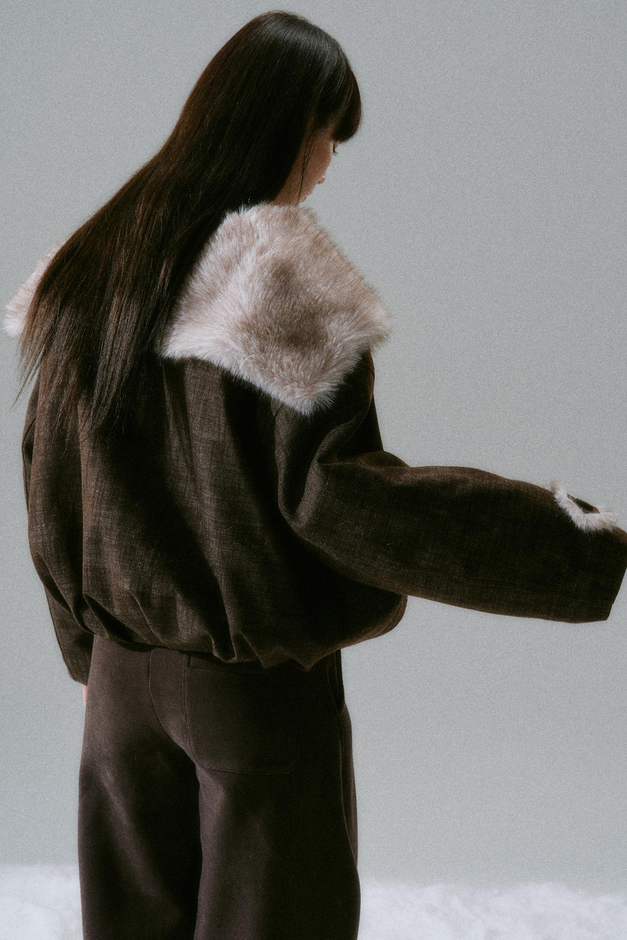 Big Fur Collar Mode Jacket