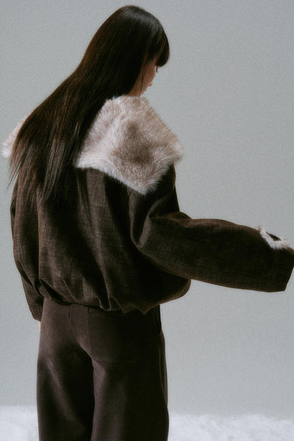 Big Fur Collar Mode Jacket